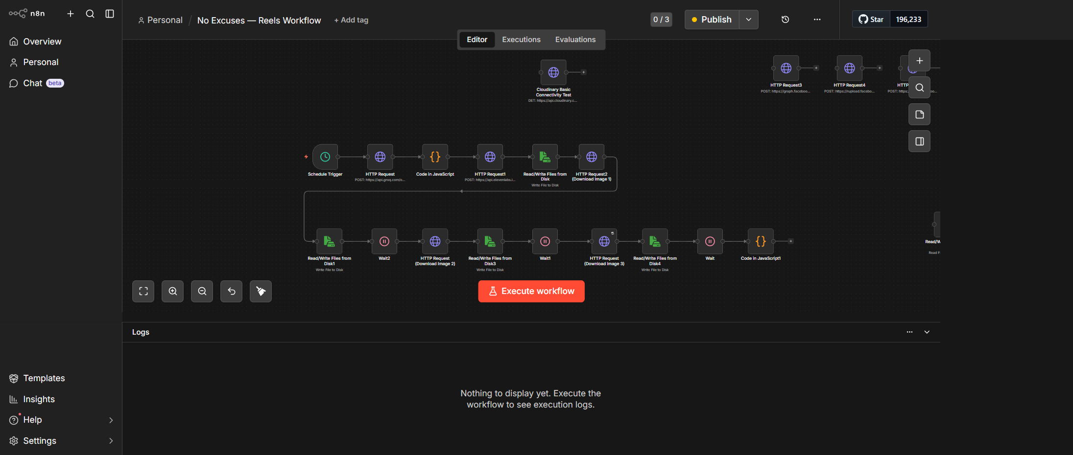 Social Media Manager AI Agent — n8n workflow